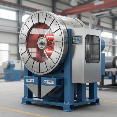 Máy tách từ khô hình tròn có cường độ từ trường mạnh và hiệu quả tách lên đến 99% phù hợp với công nghiệp