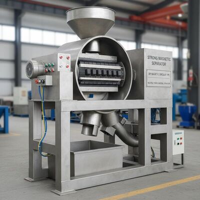 Strong Magnetic Magnetic Separator Khô Magnetic Separator Loại hình tròn thích hợp cho việc tách vật liệu sắt trong công nghiệp