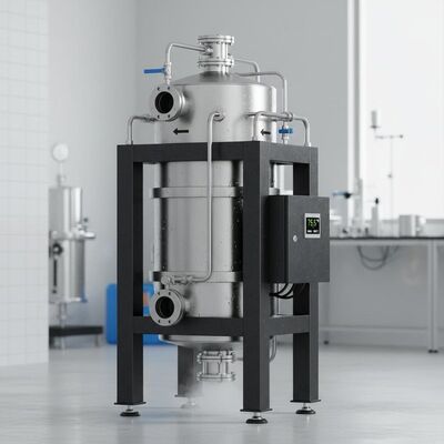 Cấu trúc hình trụ Máy tách từ ướt được làm bằng thép không gỉ hoặc thép carbon và lớp phủ chống ăn mòn lên đến 80 °C