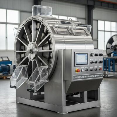 Mô hình vòng tròn bộ tách nam châm khô có thể tùy chỉnh cung cấp kết quả tách nhất quán trong các lĩnh vực công nghiệp khác nhau