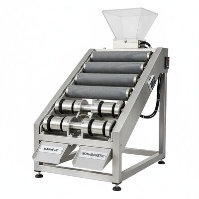Máy tách từ khô có thể tùy chỉnh được xây dựng với cường độ từ trường mạnh đảm bảo tách các hạt từ