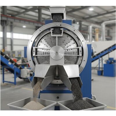 Máy tách từ khô ít bảo trì thiết kế tròn phù hợp để tách vật liệu sắt trong công nghiệp