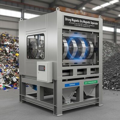 Séparateur magnétique à sec à forte magnétisation, conçu pour des performances de séparation constantes dans les secteurs du recyclage et de l'exploitation minière