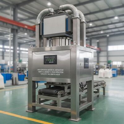 Magneticfieldstrength 000 Gauss High Gradient Magnetic Separator with Vertical Magnetic Field Direction and Typically 500 2000 Kg Industrial (Điều tách từ cao với hướng từ dọc và thường là 500 2000 kg)