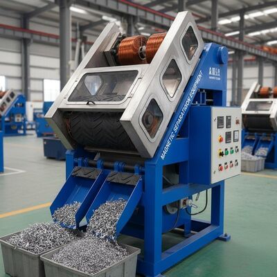 Máy tách điện từ điện áp tùy chỉnh vận hành tự động tách kim loại đen vật liệu phi kim loại thiết bị tách từ tính
