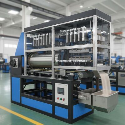 Tăng hiệu quả phân tách đến 99% Máy tách từ khô với cường độ từ trường mạnh và các tính năng tùy chỉnh