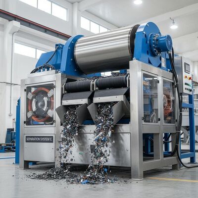 Tách kim loại đen khỏi vật liệu phi kim loại Máy tách điện từ có chức năng làm việc tự động và phương pháp cách điện E để phân loại