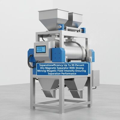 Hiệu suất tách lên đến 99% Máy tách nam châm khô với cường độ từ trường mạnh đảm bảo hiệu suất tách