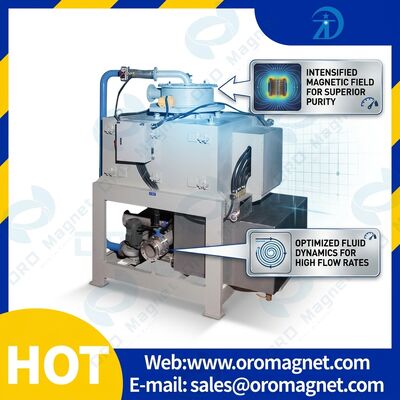 Thiết bị tách từ cấp E cách điện cung cấp công suất 1 đến 10 tấn mỗi giờ và tần số rung 70rmin để xử lý vật liệu